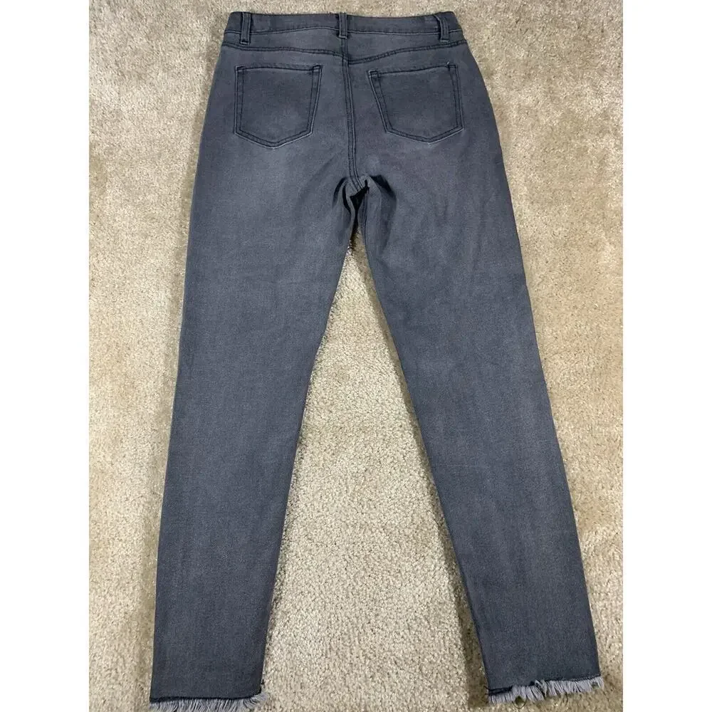 Tinseltown Jeans Women's Size 9 Skinny High Rise Button Fly Stretch Black #278